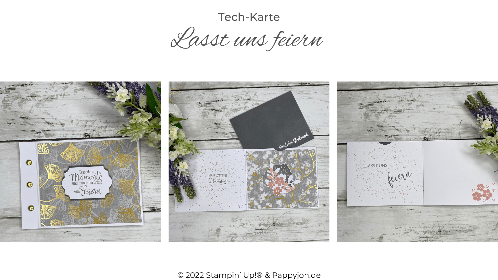 Tech-Karte Lasst uns Feiern mit Stampin' Up! Produkten