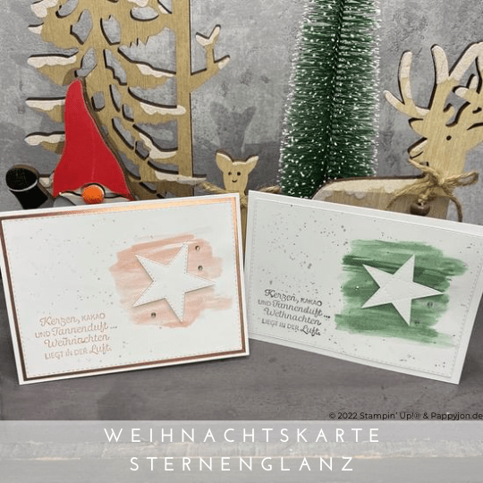 Weihnachtskarte Sternenglanz mit Stampin' Up! Produkten