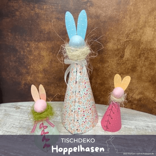 Tischdeko Hoppelhasen mit Stampin' Up! Produkten