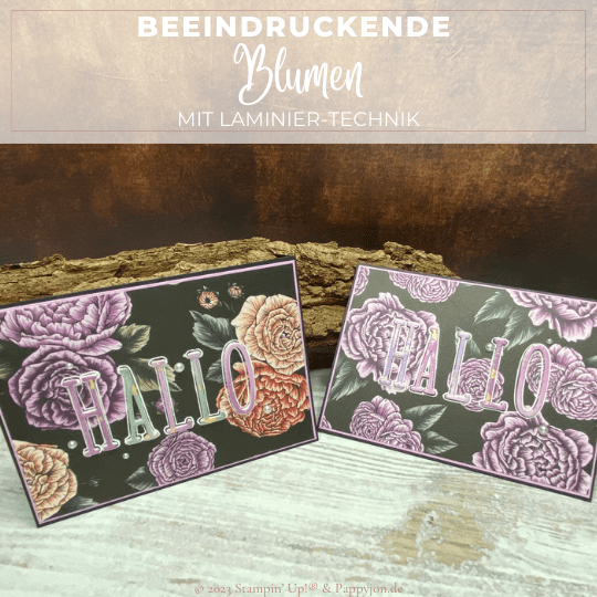 Karte Beeindruckende Blumen mit Stampin' Up! Produkten