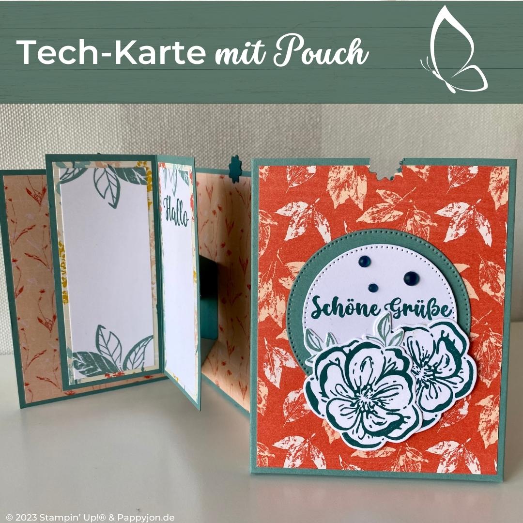 Tech-Karte mit Pouch mit Stampin' Up! Produkten