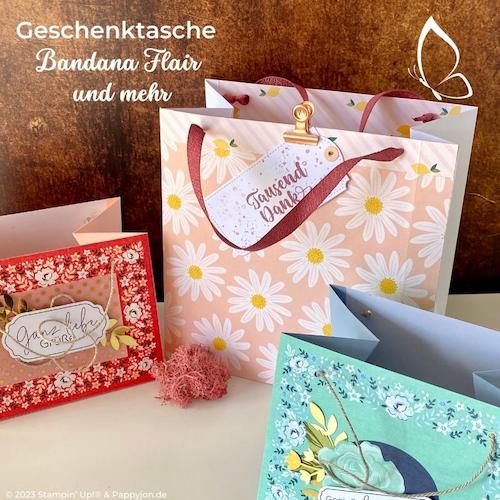 Geschenktasche Bandana Flair mit Stampin' Up! Produkten