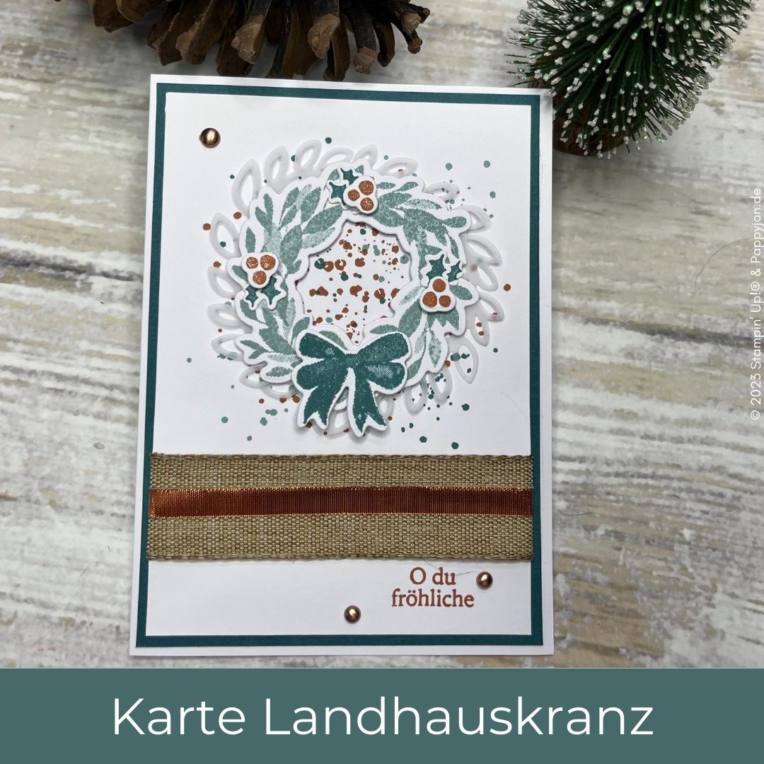 Karte Landhauskranz mit Stampin' Up! Produkten