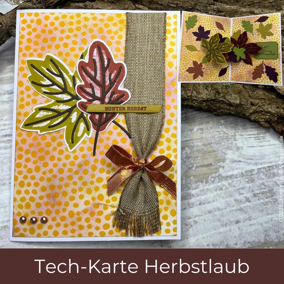 Tech-Karte Herbstlaub mit Stampin' Up! Produkten