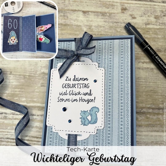 Tech-Karte Wichteliger Geburtstag mit Stampin' Up! Produkten