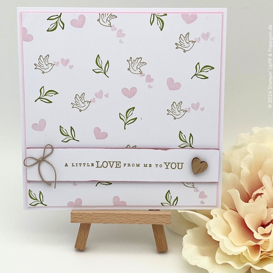 Einfache Karte A little love  mit Stampin' Up! Produkten