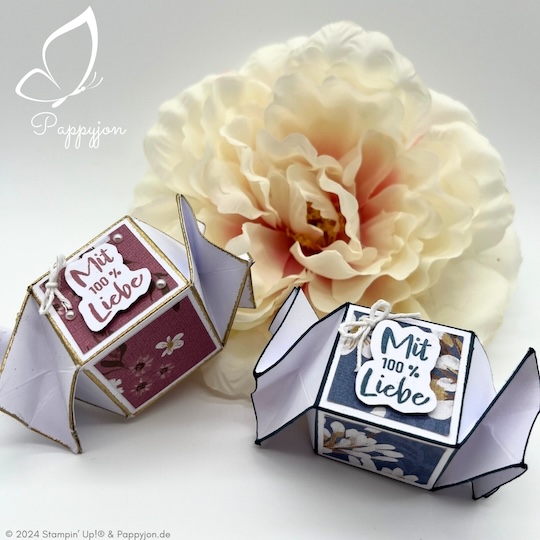 Verpackung Elegante Schachtel mit Stampin' Up! Produkten