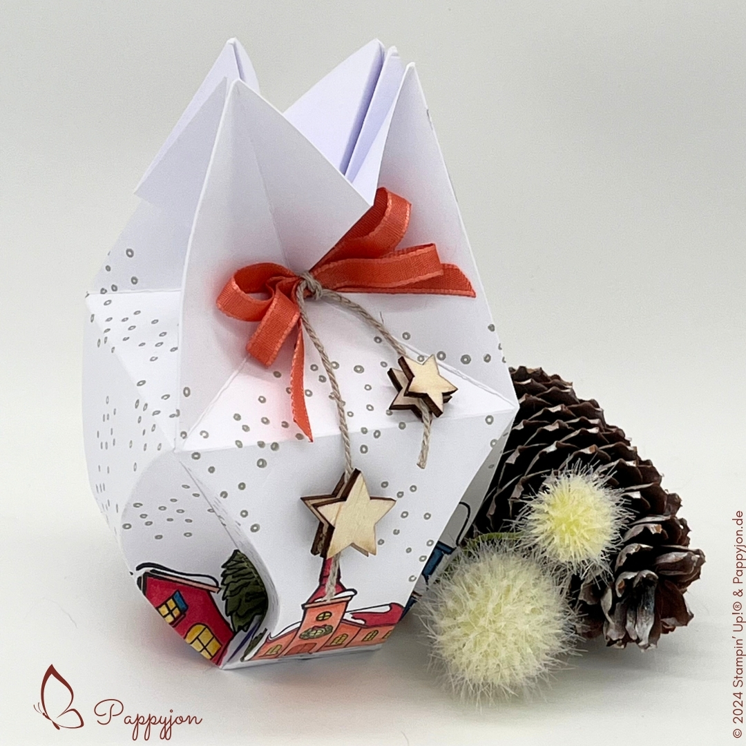 Stilvolle Box Yuletide Village mit Stampin' Up! Produkten