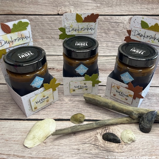 Leckereienverpackung Herbstliche Blätter mit Stampin' Up! Produkten