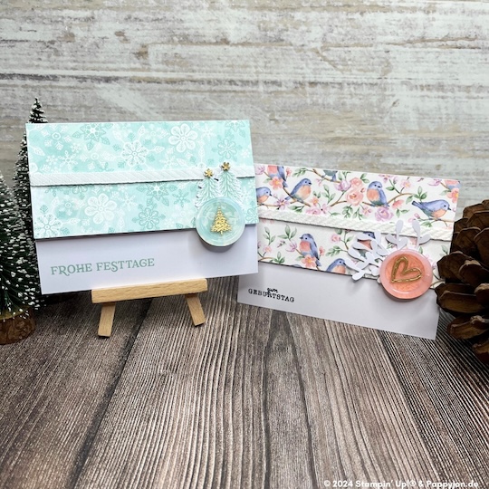 Weihnachtskarte Frohe Festage mit Stampin' Up! Produkten
