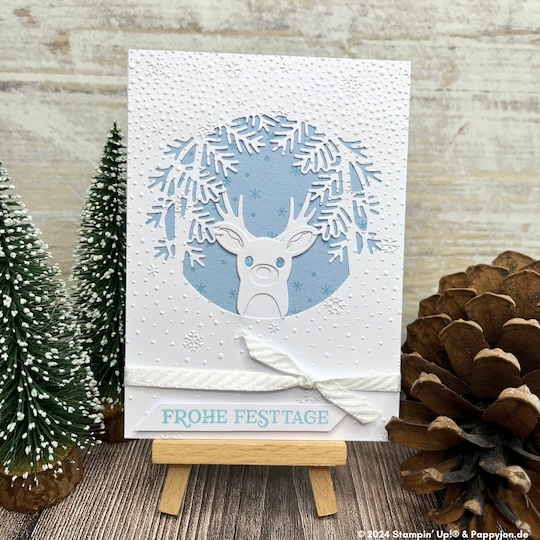 Weihnachtskarte Winterwonderland mit Stampin' Up! Produkten