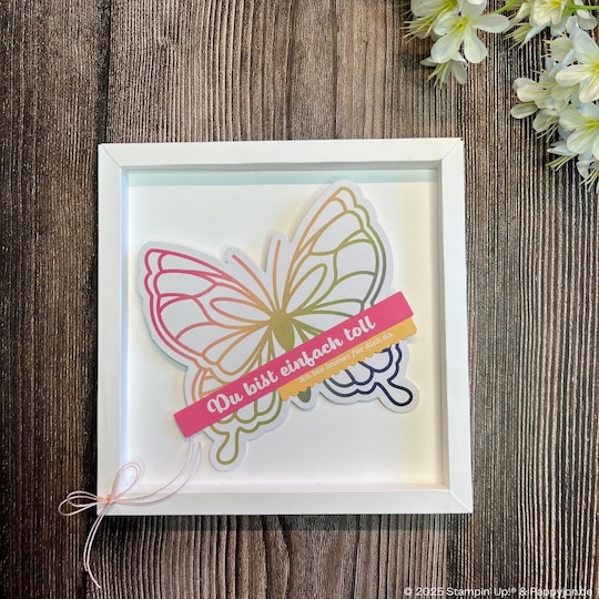 DIY Rahmen mit Wobble Schmetterling mit Stampin' Up! Produkten mit Stampin' Up! Produkten