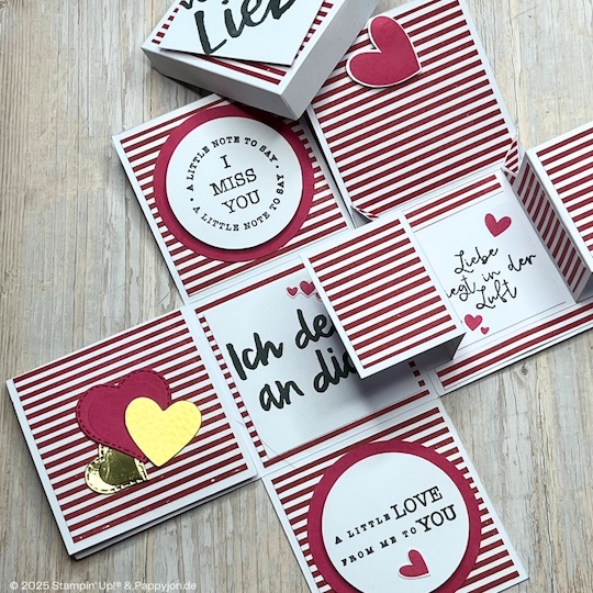 Explosionsbox In Love mit Stampin' Up! Produkten mit Stampin' Up! Produkten
