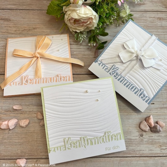 Tech-Karte zur Kommunion - Konfirmation mit Stampin' Up! Produkten mit Stampin' Up! Produkten