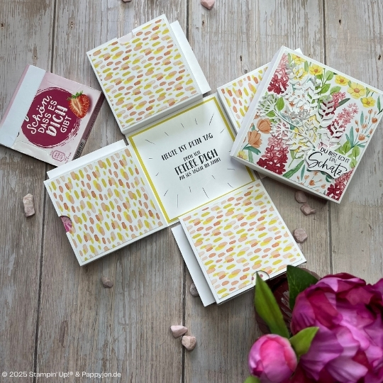 Explosionsbox Du bist echt ein Schatz mit Stampin' Up! Produkten