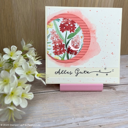 Aquarell-Karte-Alles-Gute mit Stampin' Up! Produkten