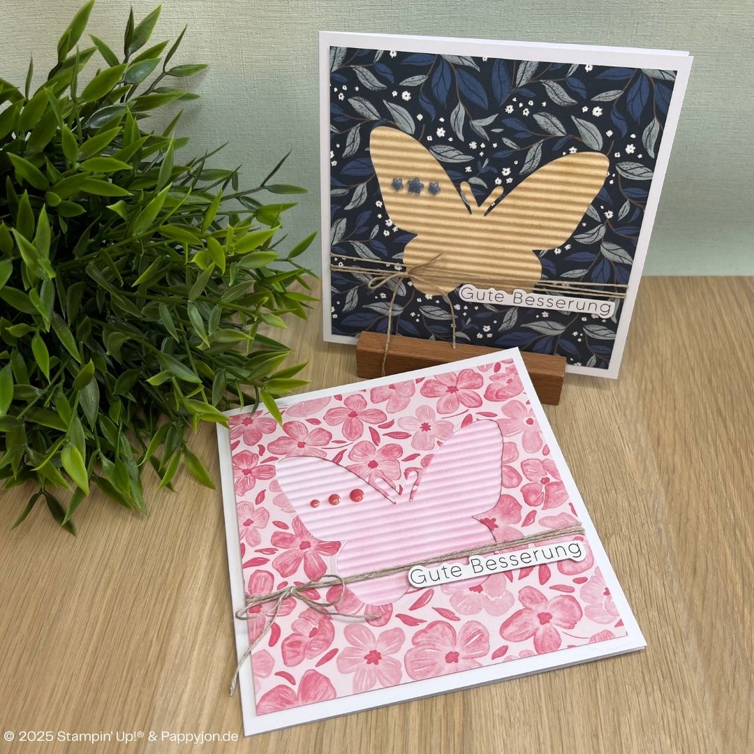 Karte Friedvoller Garten mit Schmetterling mit Stampin' Up! Produkten