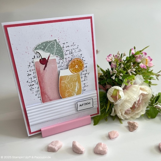 Tech-Karte Cheers Auf Dich! mit Stampin' Up! Produkten