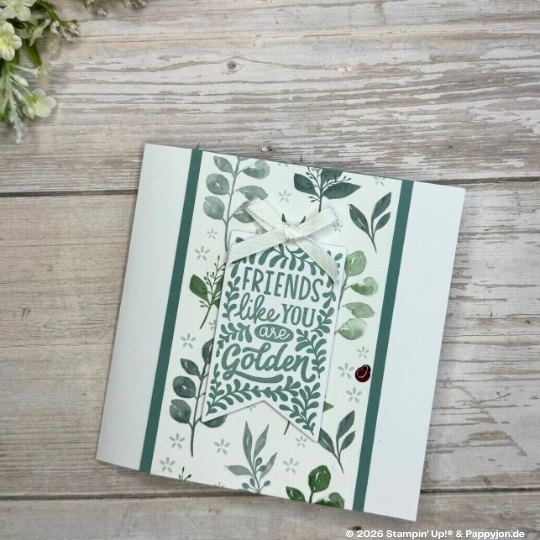 Tech-Karte Blätter und Botschaften mit Stampin' Up! Produkten