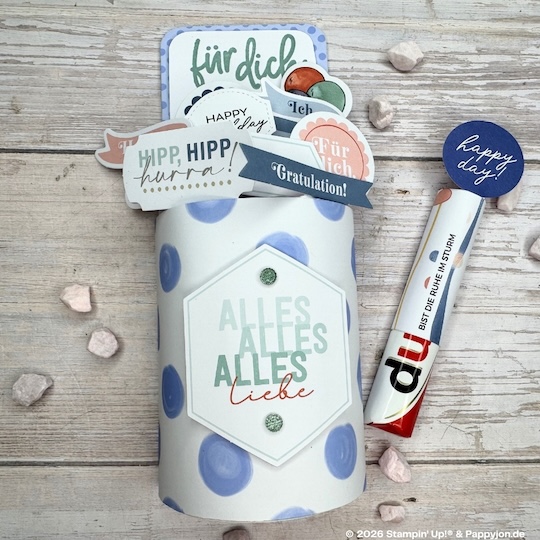 Schoki-Box Alles Liebe mit Stampin' Up! Produkten