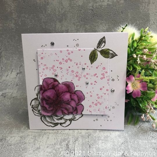 Karte mit Negativ-Technik mit Stampin' Up! Produkten