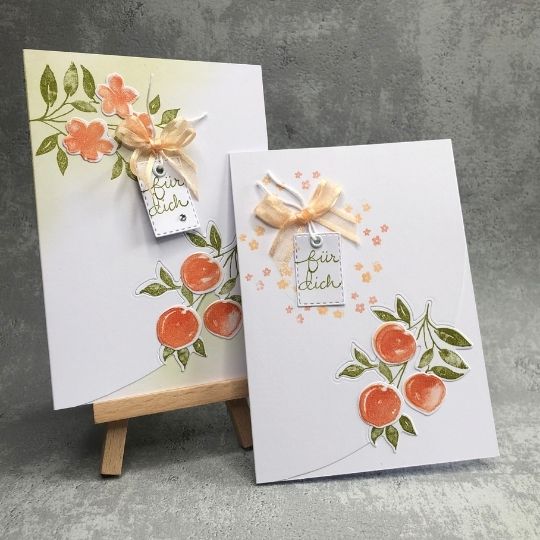 Karte Süsse Pfirsiche mit Stampin' Up! Produkten