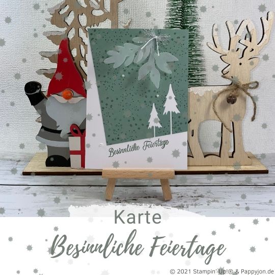 Weihnachtskarte Besinnliche Feiertage mit Stampin' Up! Produkten