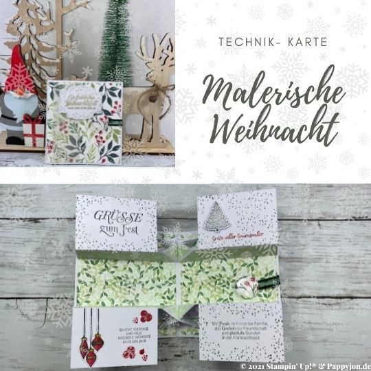 Tech-Karte Malerische Weihnacht mit Stampin' Up! Produkten