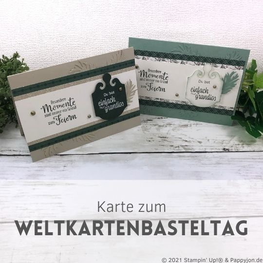 Karte zum Weltkartenbasteltag 2021