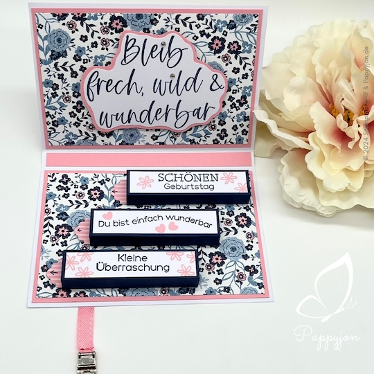 Schoki-Karte Sweet charm mit Stampin' Up! Produkten